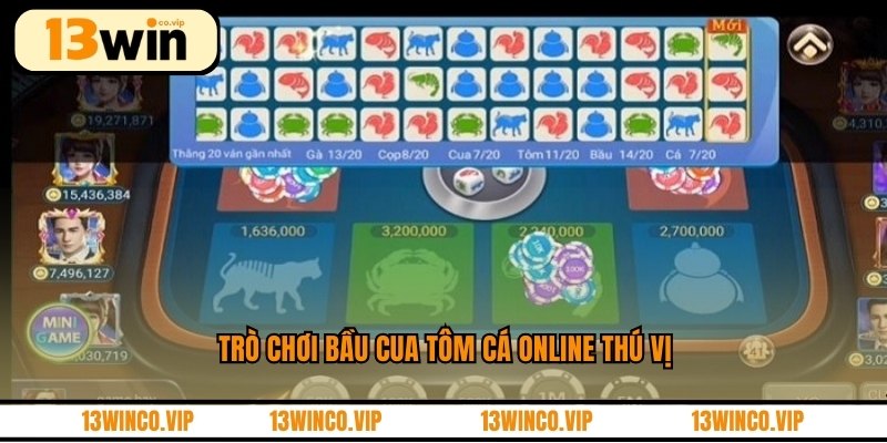 Trò chơi bầu cua tôm cá online thú vị