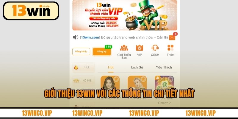 Giới thiệu 13WIN với các thông tin chi tiết nhất