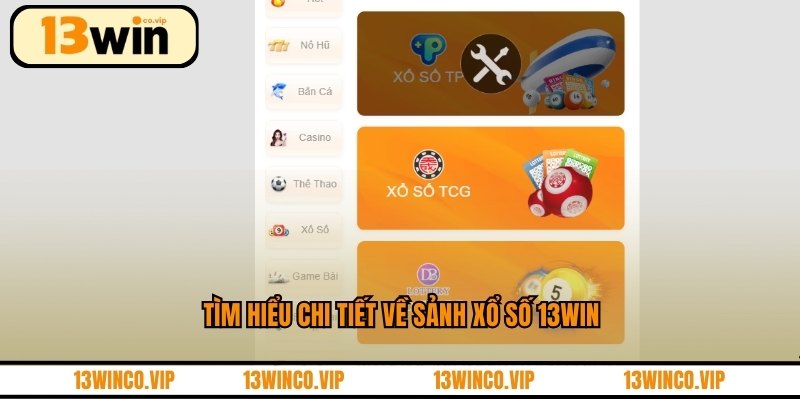 Tìm hiểu chi tiết về sảnh xổ số 13WIN